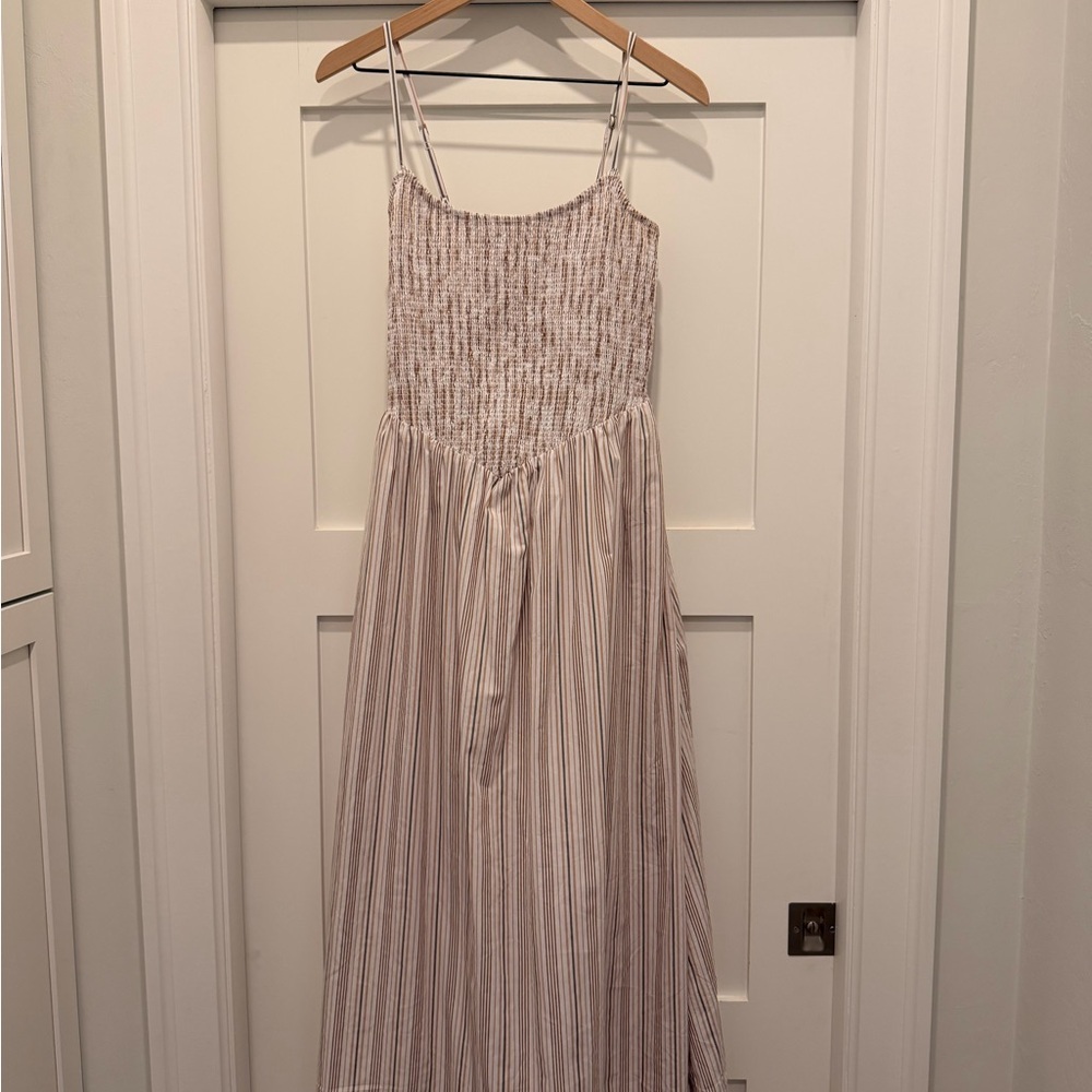 Abercrombie & Fitch - Sydney Smocked Dipped-Waist Midi Dress - M